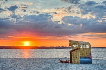 Strandkorb in den Ferien