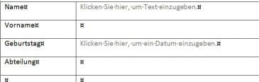 Nutzen Sie Tabellen, um Ihre Formulare in Word zu gestalten