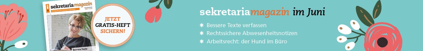 sekretaria Magazin Juni-Ausgabe